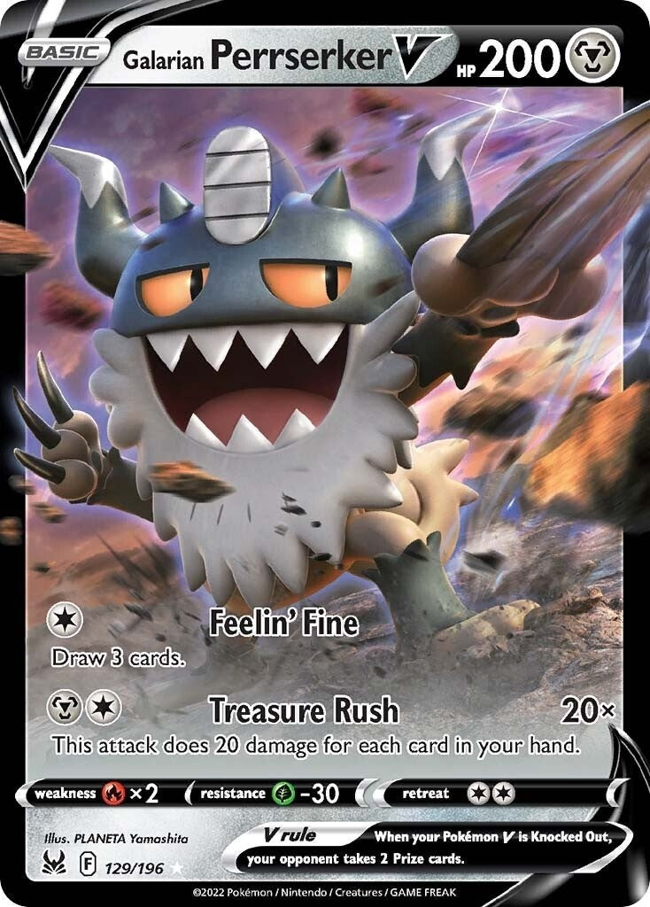 Image for Galarian Perrserker V (129/196) (SWSH11) - Pokemon