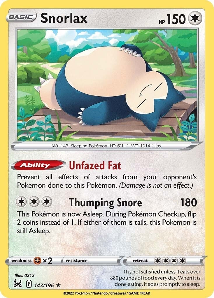 Image for Snorlax (143/196) (SWSH11) - Pokemon