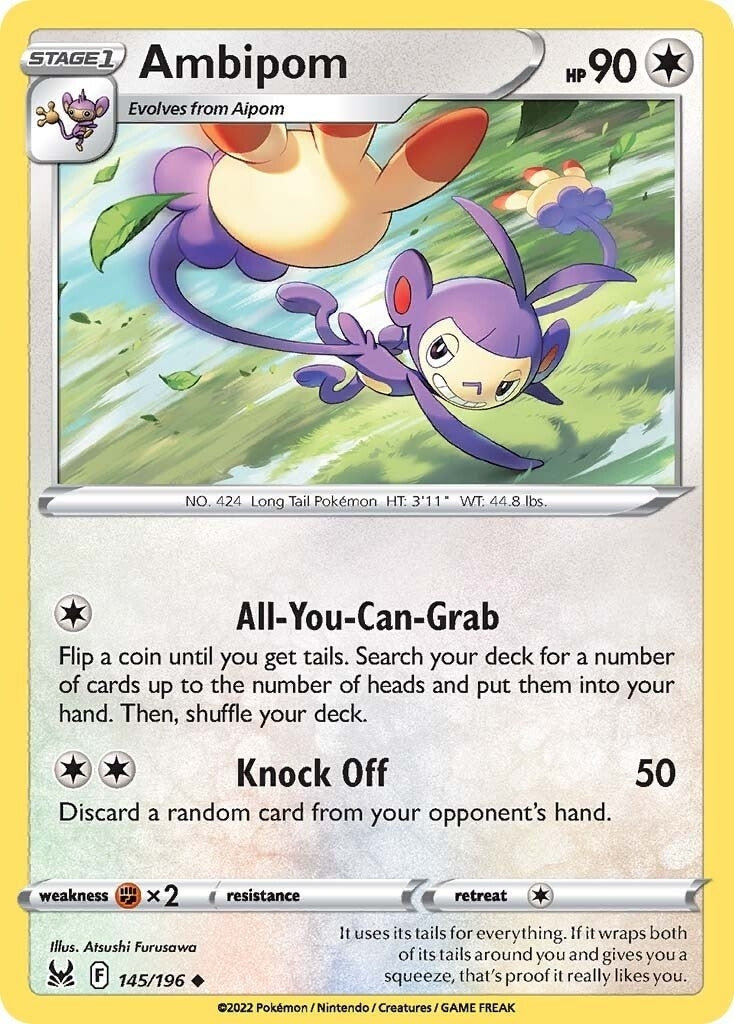 Image for Ambipom (145/196) (SWSH11) - Pokemon
