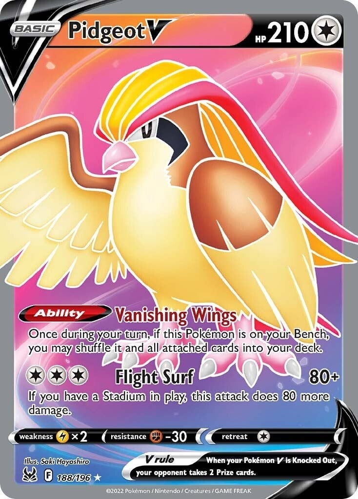 Image for Pidgeot V (Full Art) (188/196) (SWSH11) - Pokemon