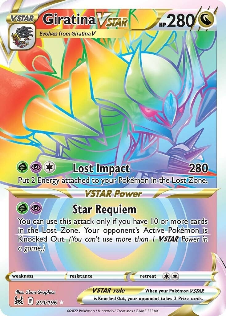 Image for Giratina VSTAR (201) (Secret) (201/196) (SWSH11) - Pokemon