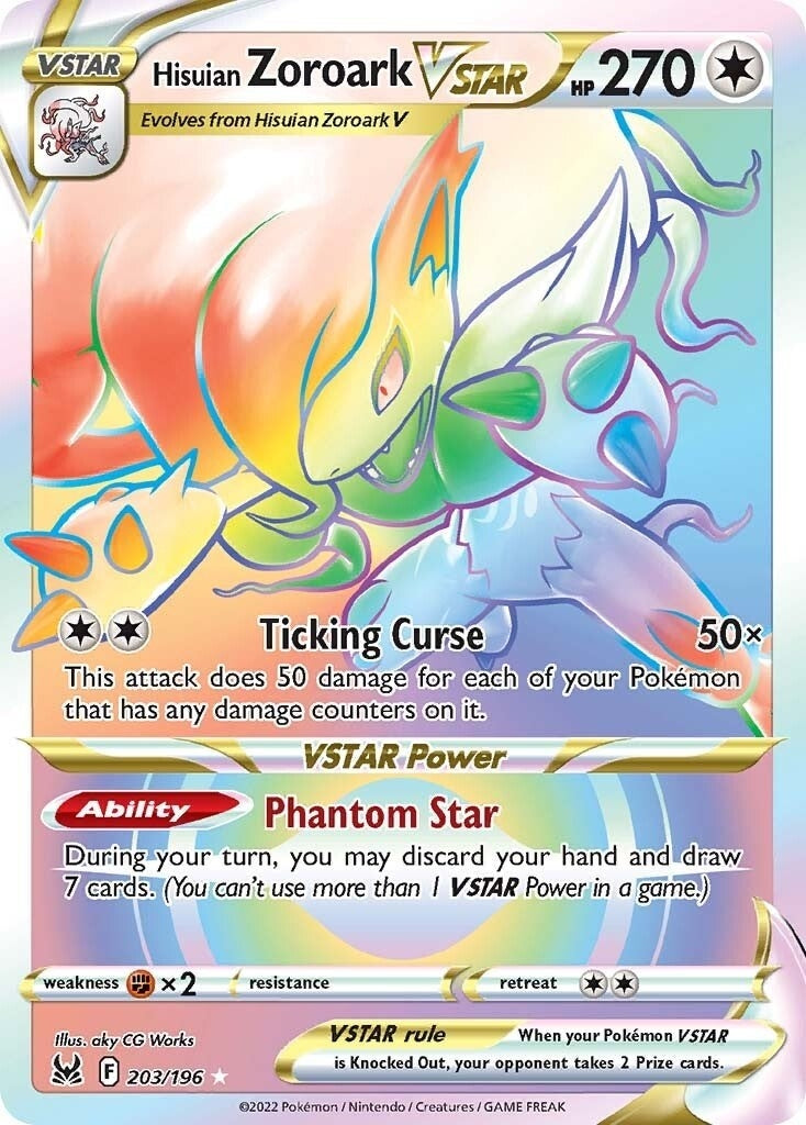 Image for Hisuian Zoroark VSTAR (Secret) (203/196) (SWSH11) - Pokemon