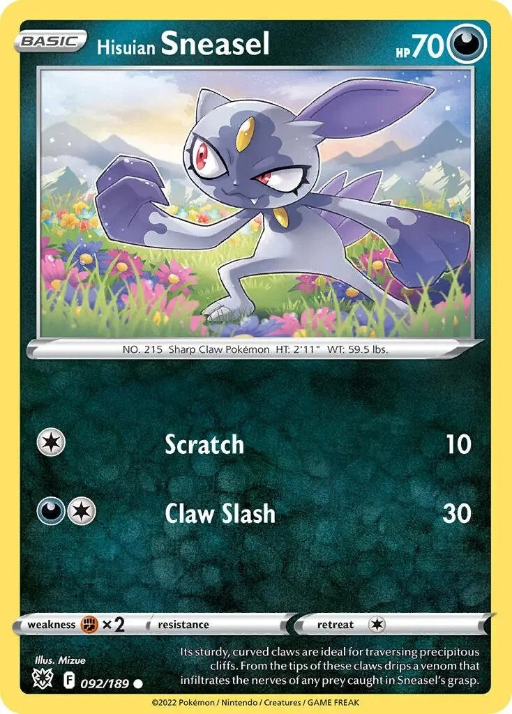 Image for Hisuian Sneasel - 092/189 (Cosmos Holo) (092/189) (PR) - Pokemon