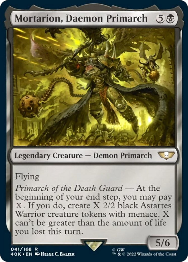 Image for Mortarion, Daemon Primarch (Surge Foil) (41) - Magic: The Gathering