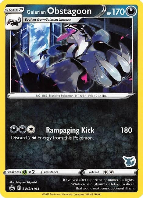Image for Galarian Obstagoon - SWSH193 (Eevee Stamped) (SWSH193) (BA22) - Pokemon