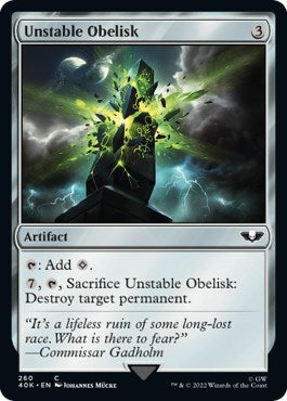 Image for Unstable Obelisk (Surge Foil) (260) - Magic: The Gathering