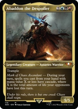 Image for Abaddon the Despoiler (Display Commander) (Surge Foil) - Thick Stock (178) (40K) - Magic: The Gathering