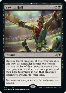 Image for Saw in Half (Galaxy Foil) (374) (UNF) - Magic: The Gathering