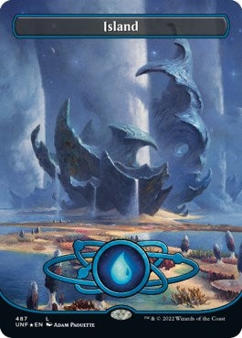 Image for Island (487) (Borderless) (Galaxy Foil) (487) (UNF) - Magic: The Gathering