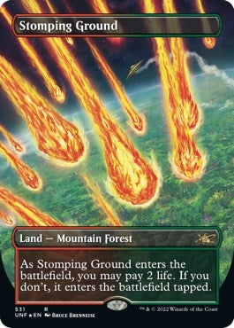 Image for Stomping Ground (Borderless) (Galaxy Foil) (531) - Magic: The Gathering