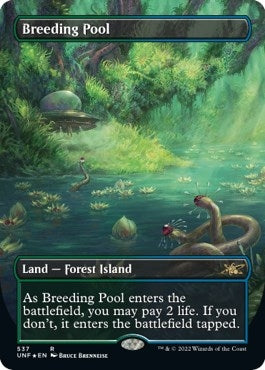 Image for Breeding Pool (Borderless) (Galaxy Foil) (537) - Magic: The Gathering