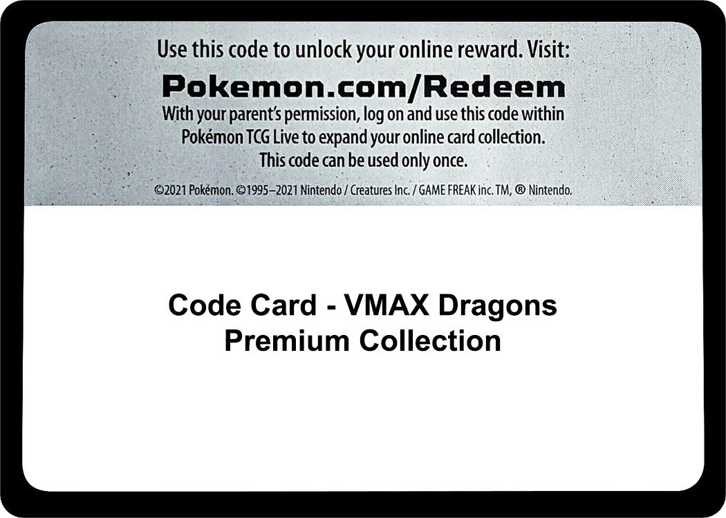 Image for Code Card - VMAX Dragons Premium Collection (MCAP) - Pokemon