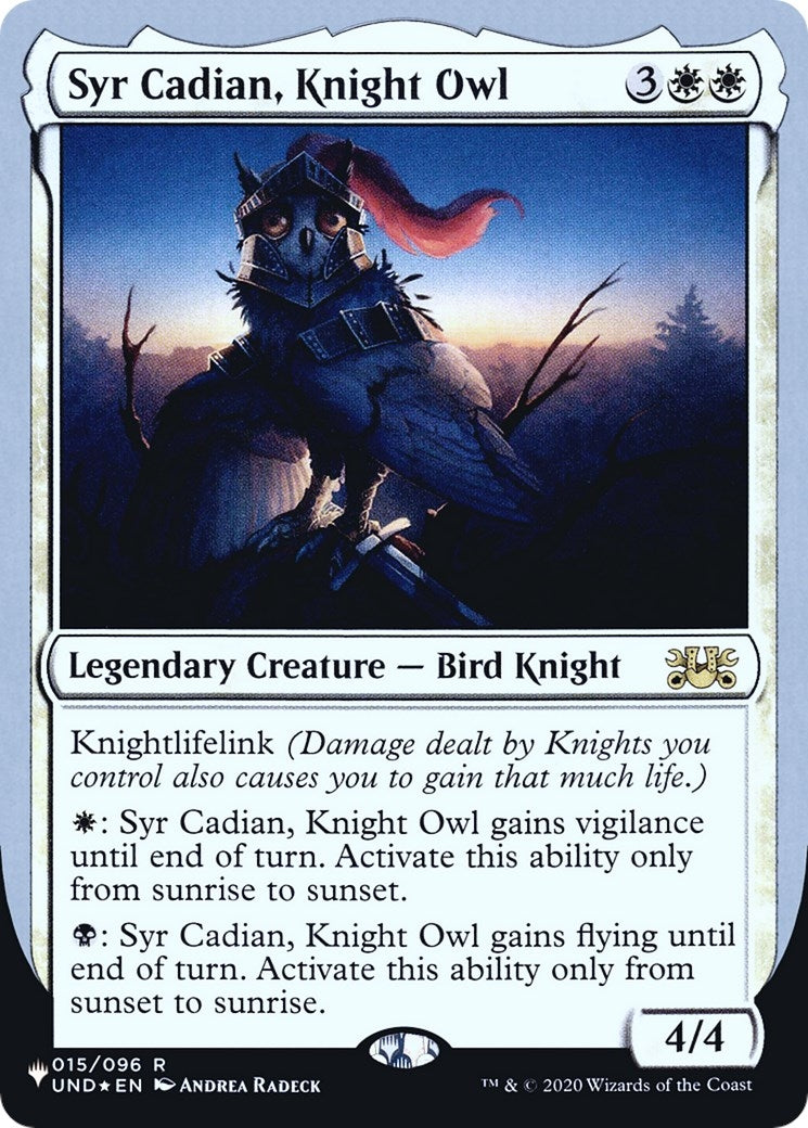 Image for Syr Cadian, Knight Owl (015/096) - Magic: The Gathering