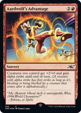 Image for Aardwolf's Advantage (Galaxy Foil) (383) (UNF) - Magic: The Gathering