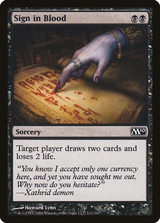 Image for Sign in Blood (112) - Magic: The Gathering