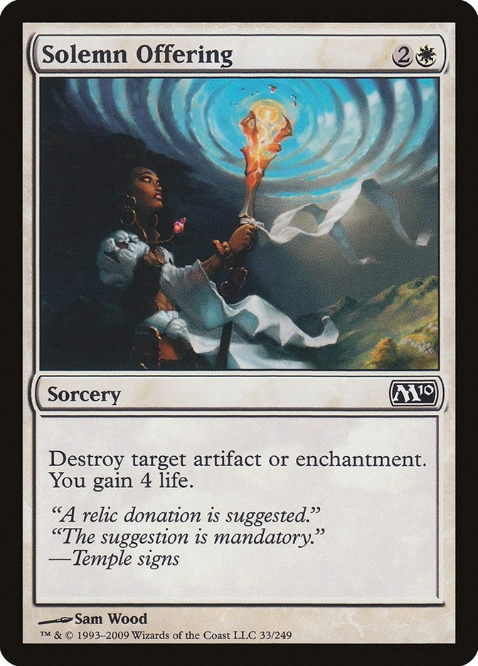 Image for Solemn Offering (33) (M10) - Magic: The Gathering