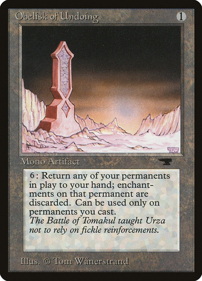Image for Obelisk of Undoing - Magic: The Gathering