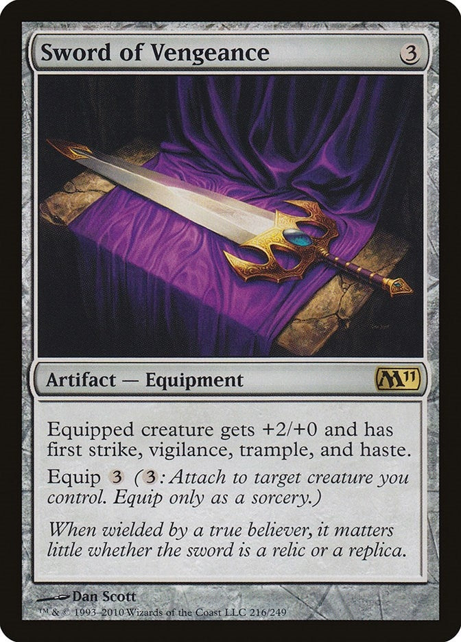 Image for Sword of Vengeance (216) (M11) - Magic: The Gathering