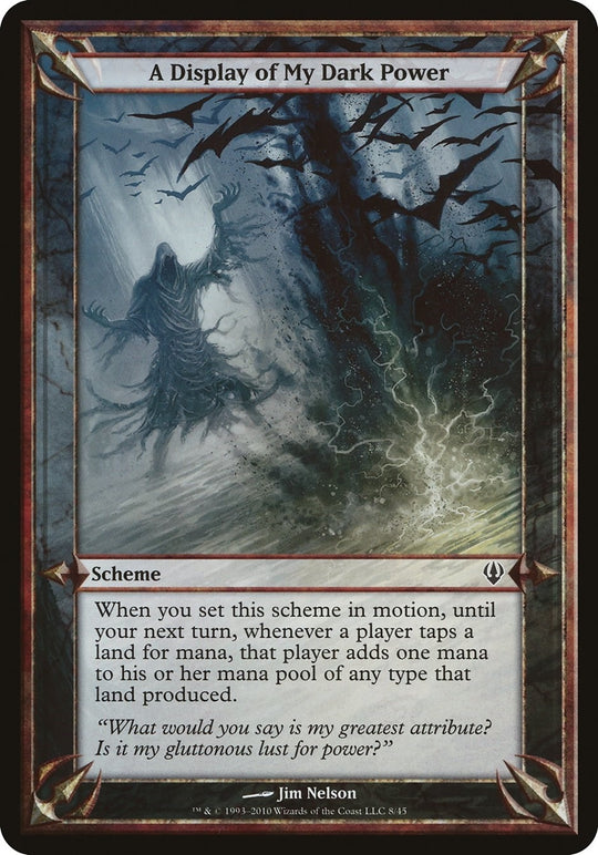Image for A Display of My Dark Power (Archenemy) (OVER) - Magic: The Gathering