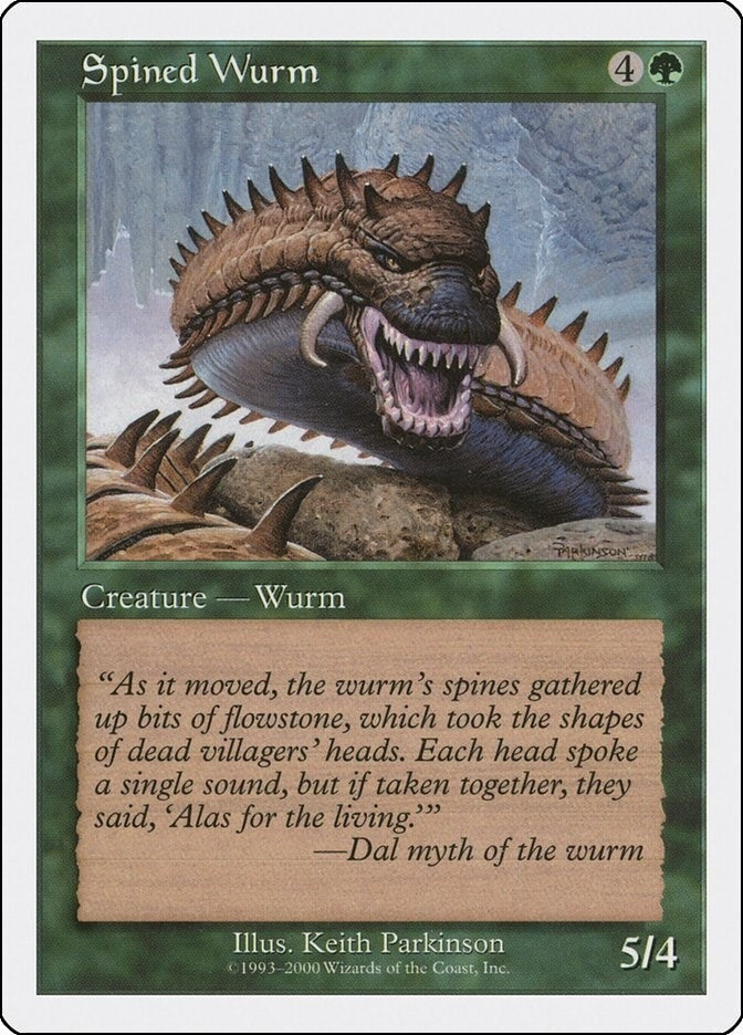Image for Spined Wurm - Magic: The Gathering
