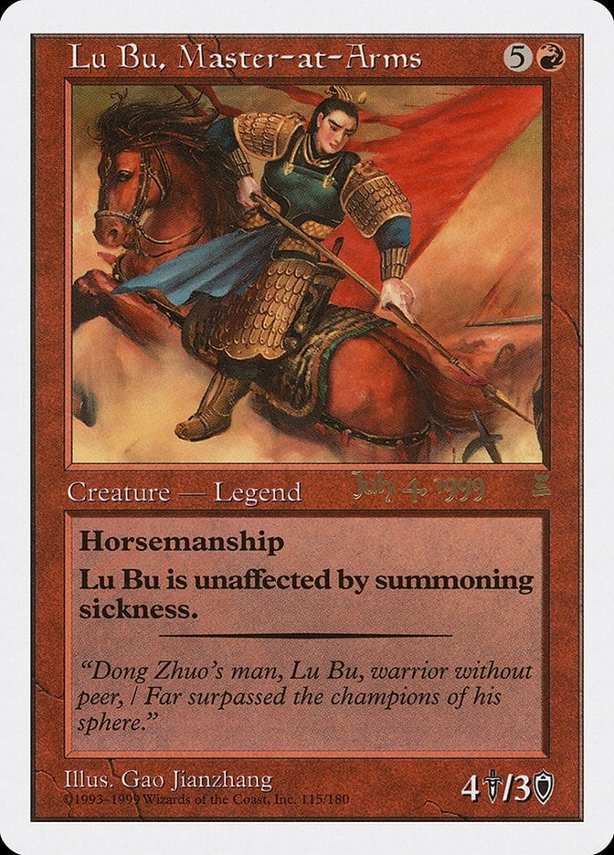 Image for Lu Bu, Master-at-Arms (Singapore 7/4/99) (115) - Magic: The Gathering