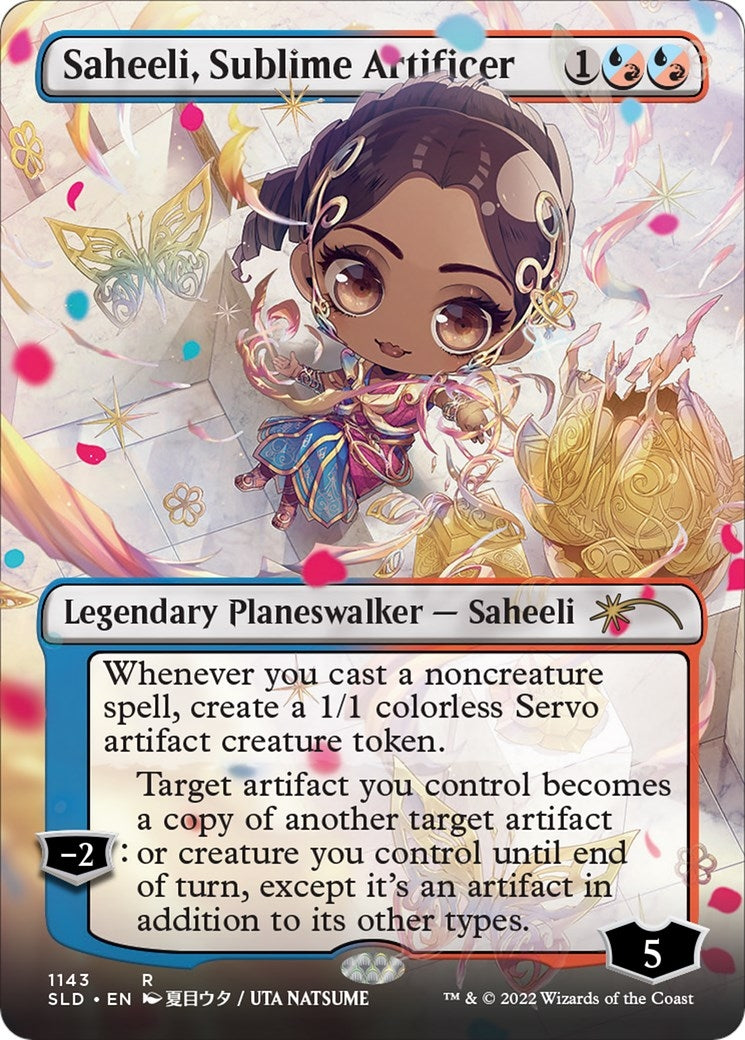 Image for Saheeli, Sublime Artificer (Borderless) (1143) - Magic: The Gathering