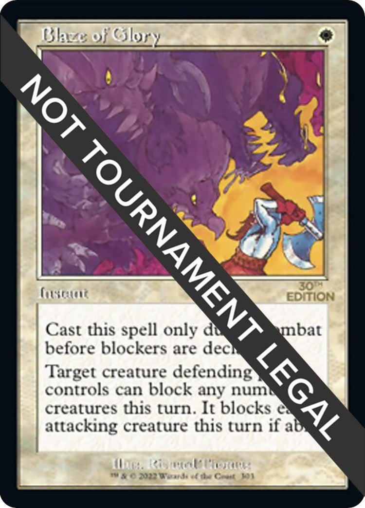 Image for Blaze of Glory (Retro Frame) (303) - Magic: The Gathering