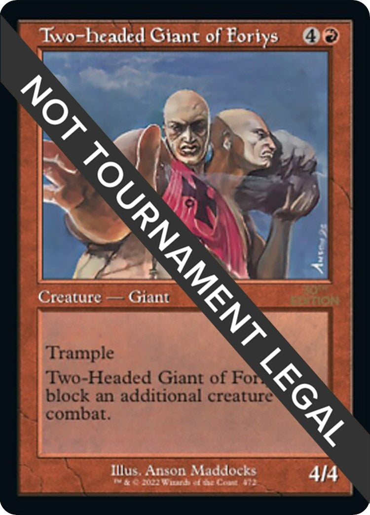 Image for Two-Headed Giant of Foriys (Retro Frame) (472) - Magic: The Gathering