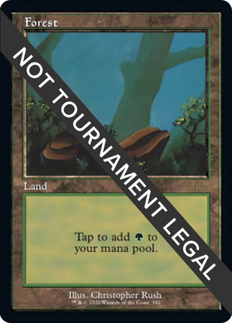 Image for Forest (592) (Retro Frame) (592) - Magic: The Gathering