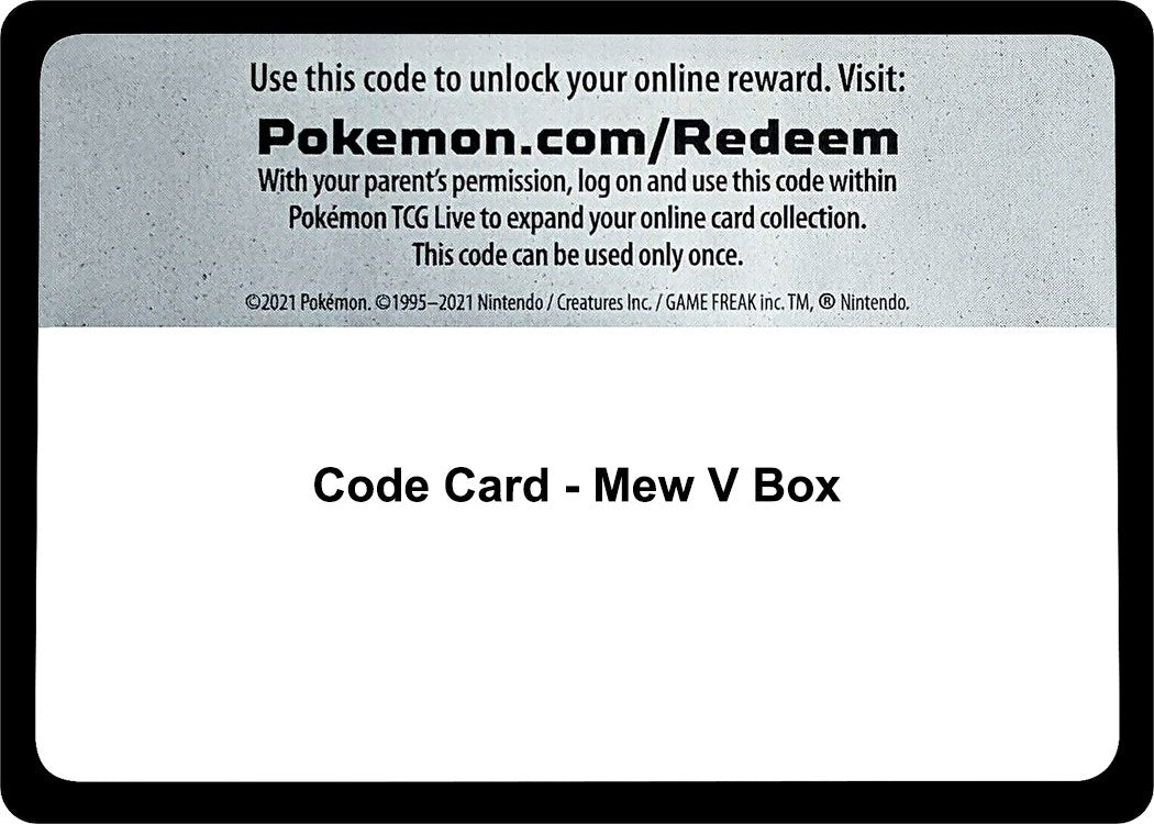 Image for Code Card - Mew V Box (MCAP) - Pokemon