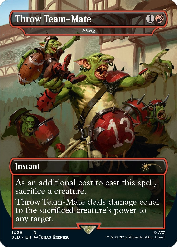 Image for Throw Team-Mate - Fling (Borderless) (1038) - Magic: The Gathering