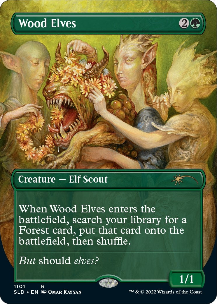 Image for Wood Elves (Borderless) (1101) - Magic: The Gathering
