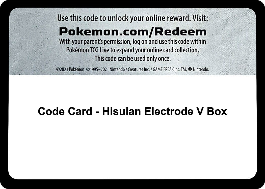 Image for Code Card - Hisuian Electrode V Box (MCAP) - Pokemon
