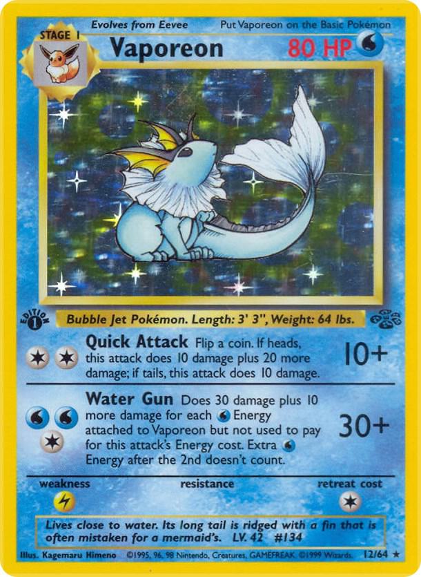 Image for Vaporeon (12) (12/64) (JU) - Pokemon