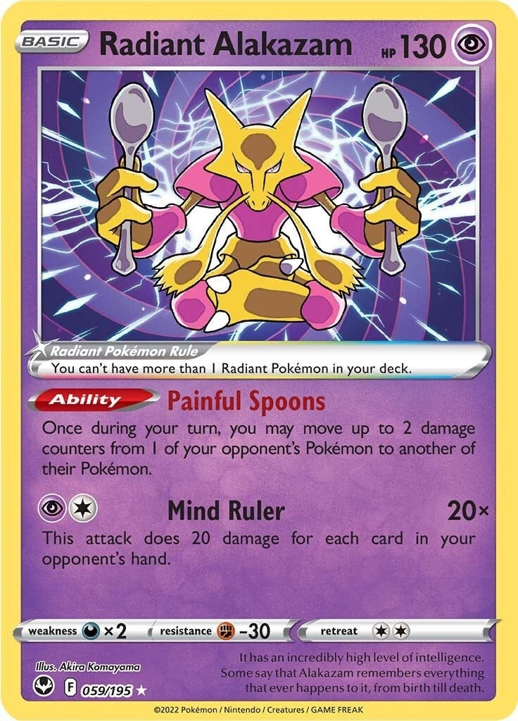 Image for Radiant Alakazam (059/195) (SWSH12) - Pokemon