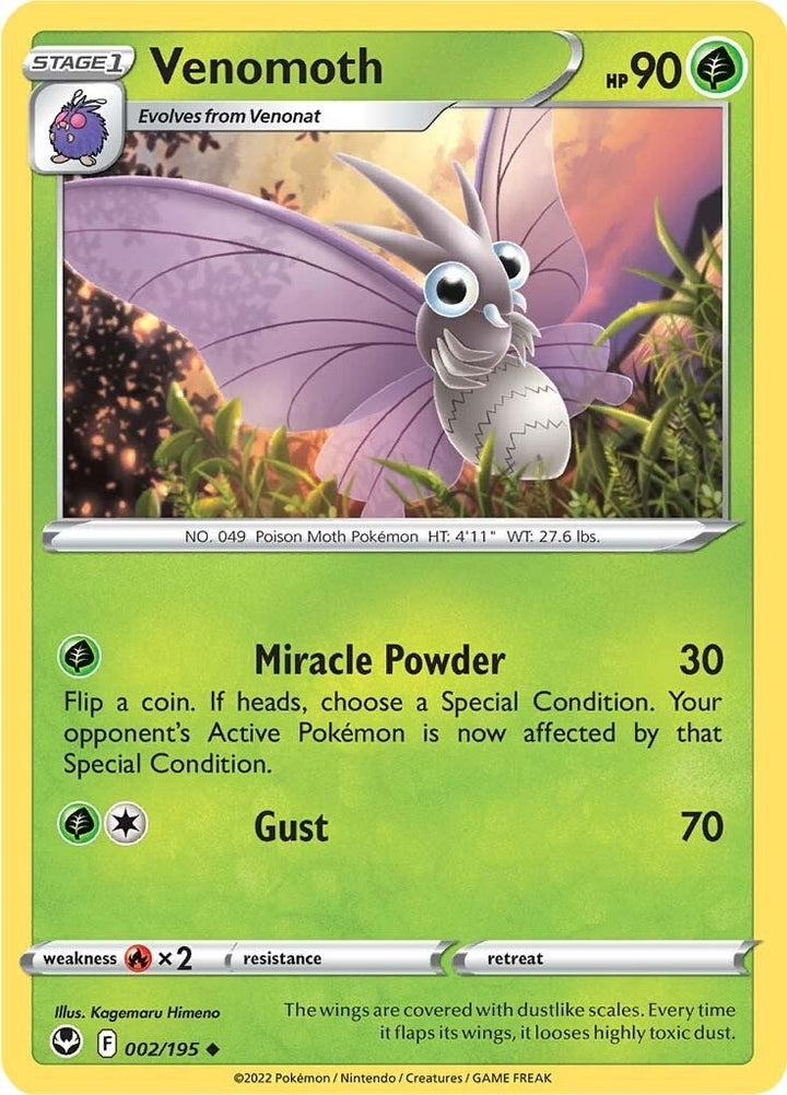 Image for Venomoth (002/195) (SWSH12) - Pokemon