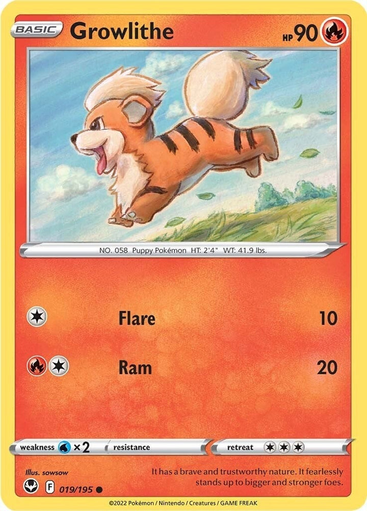 Image for Growlithe (019/195) (SWSH12) - Pokemon