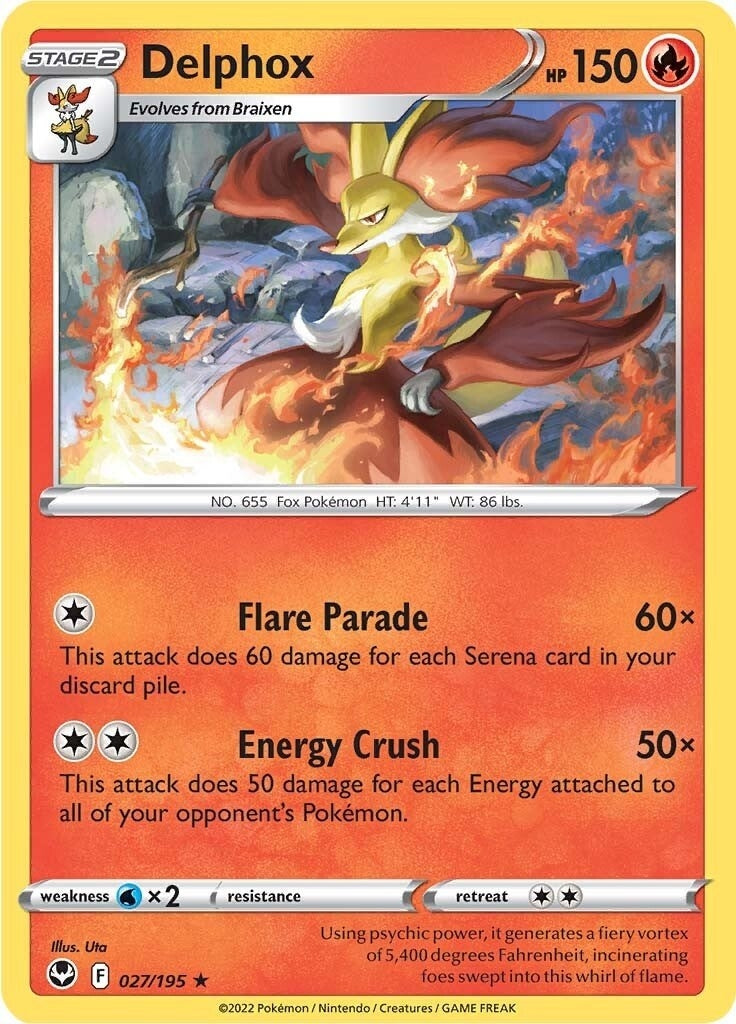 Image for Delphox (027/195) (SWSH12) - Pokemon