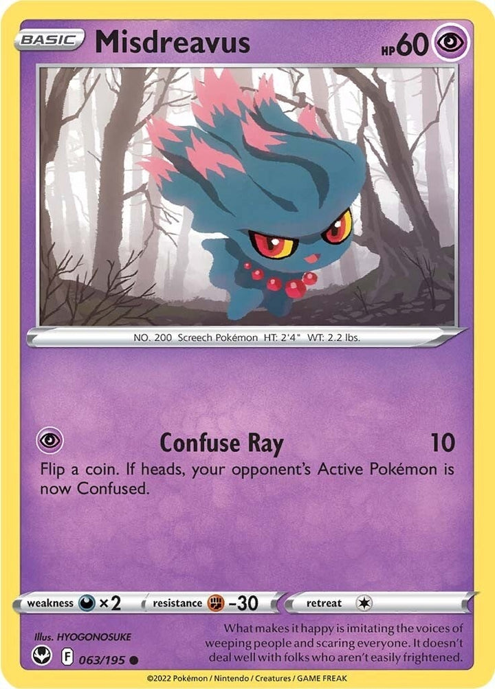 Image for Misdreavus (063/195) (SWSH12) - Pokemon
