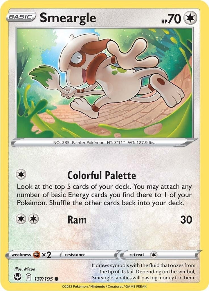 Image for Smeargle (137/195) (SWSH12) - Pokemon