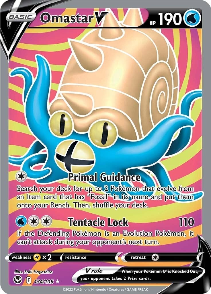 Image for Omastar V (Full Art) (174/195) (SWSH12) - Pokemon