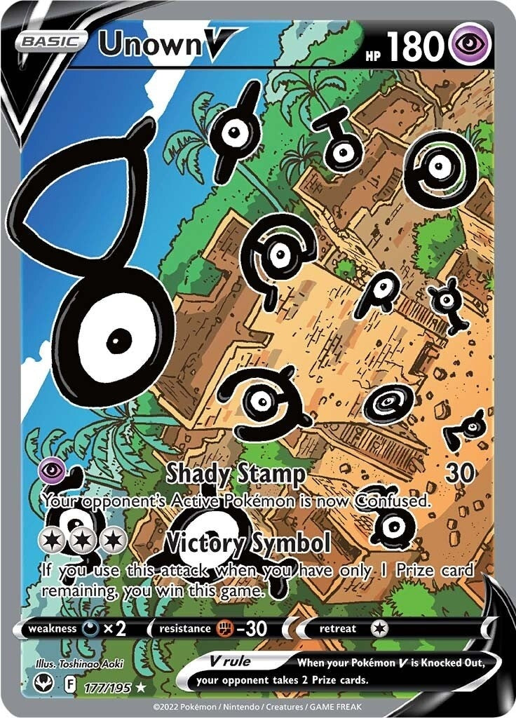Image for Unown V (Alternate Full Art) (177/195) (SWSH12) - Pokemon