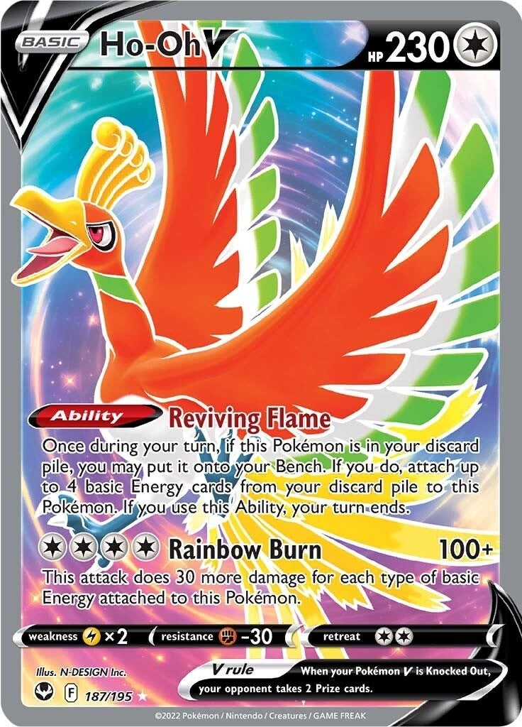 Image for Ho-Oh V (Full Art) (187/195) (SWSH12) - Pokemon