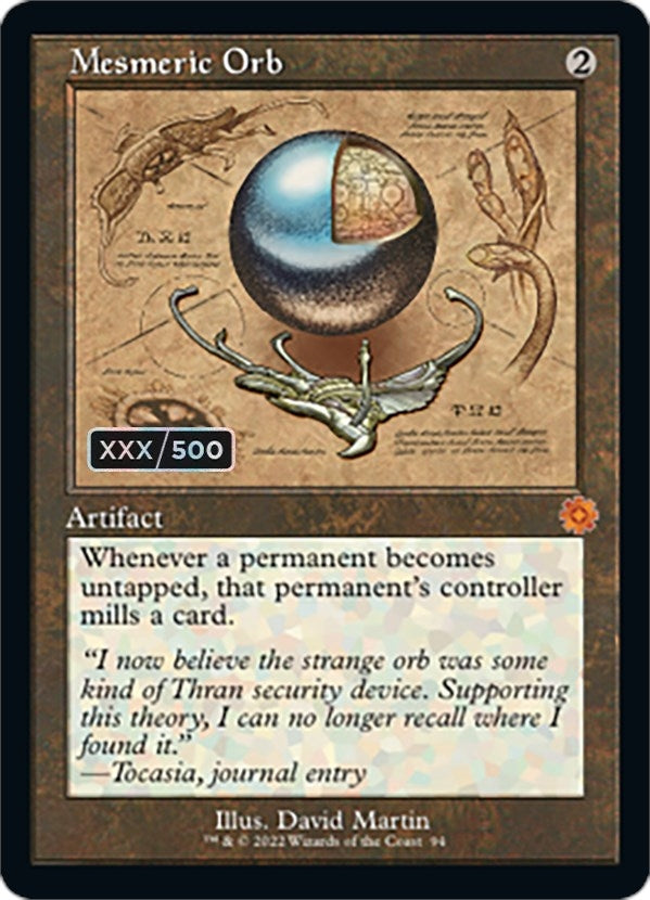 Image for Mesmeric Orb (Schematic) (Serial Numbered) (94) - Magic: The Gathering