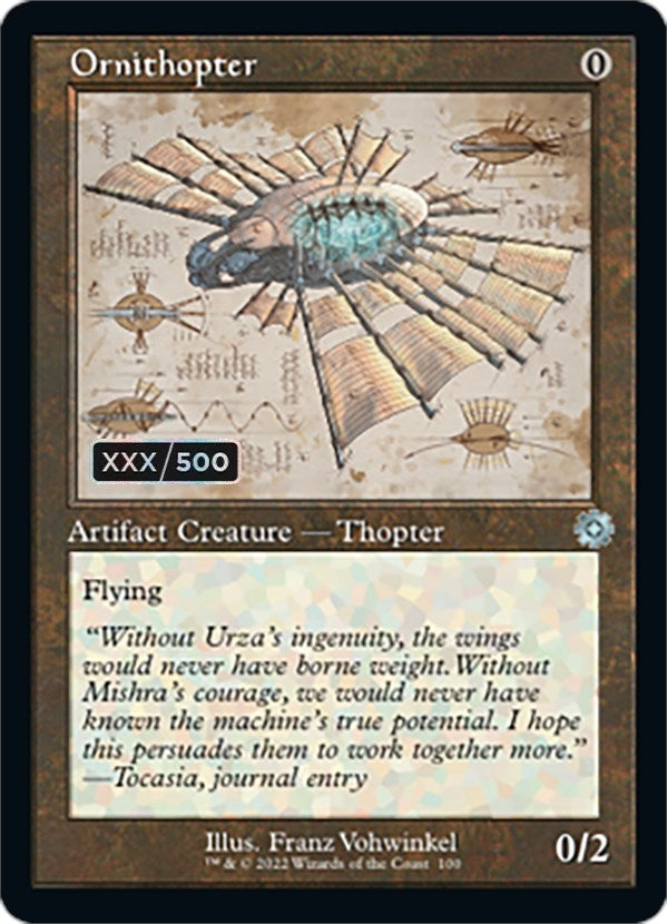 Image for Ornithopter (Schematic) (Serial Numbered) (100) - Magic: The Gathering