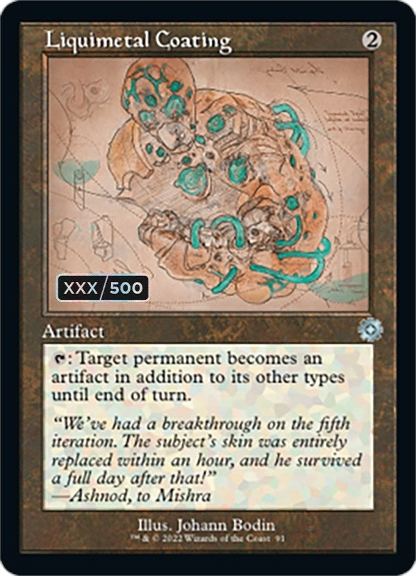 Image for Liquimetal Coating (Schematic) (Serial Numbered) (91) - Magic: The Gathering