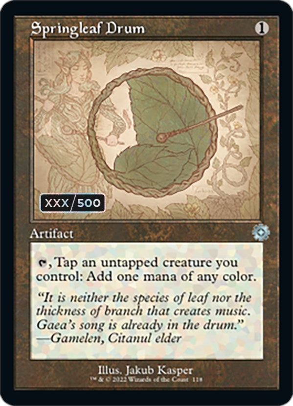 Image for Springleaf Drum (Schematic) (Serial Numbered) (118) - Magic: The Gathering