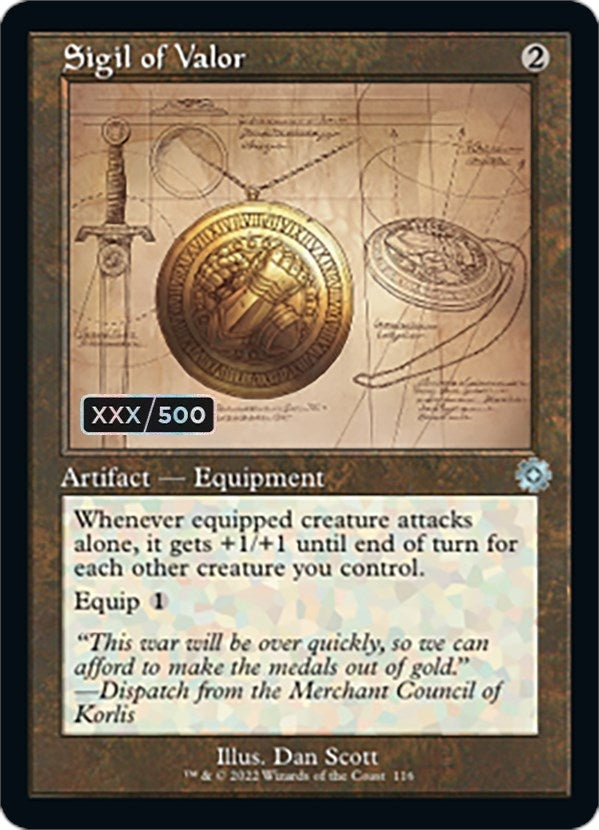 Image for Sigil of Valor (Schematic) (Serial Numbered) (116) - Magic: The Gathering