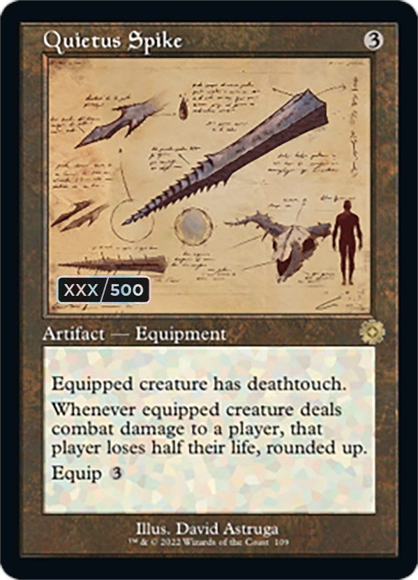 Image for Quietus Spike (Schematic) (Serial Numbered) (109) - Magic: The Gathering