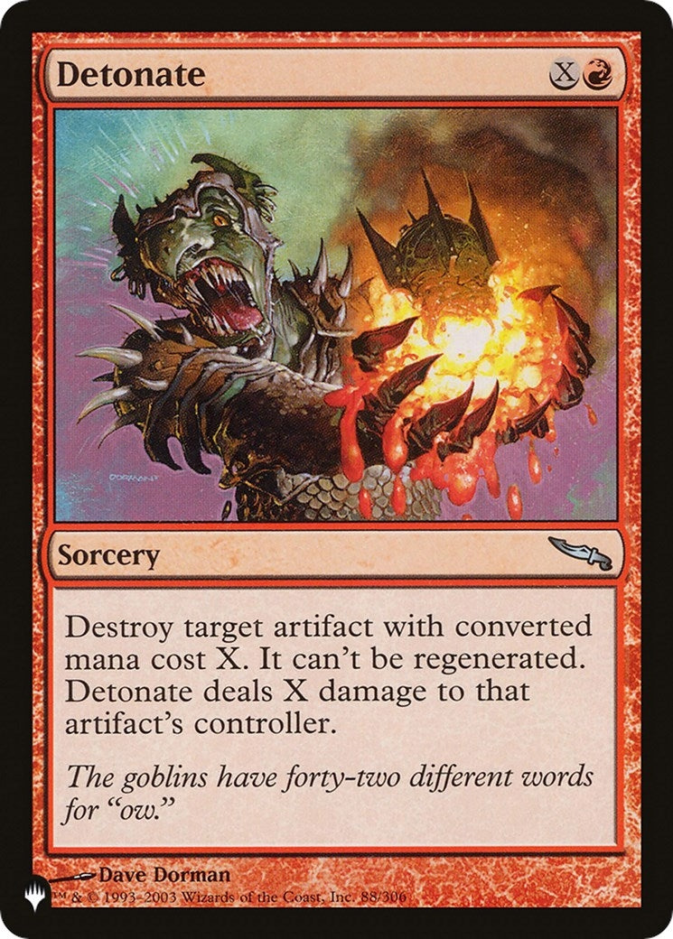 Image for Detonate (88/306) (LIST) - Magic: The Gathering